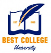 Best College University logo with book and feather