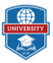 University logo with globe and graduation cap.