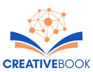 Creative Book logo with open book and network