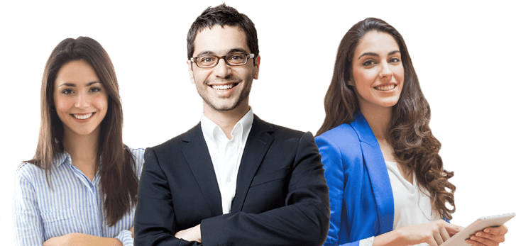 Smiling professionals, business teamwork concept